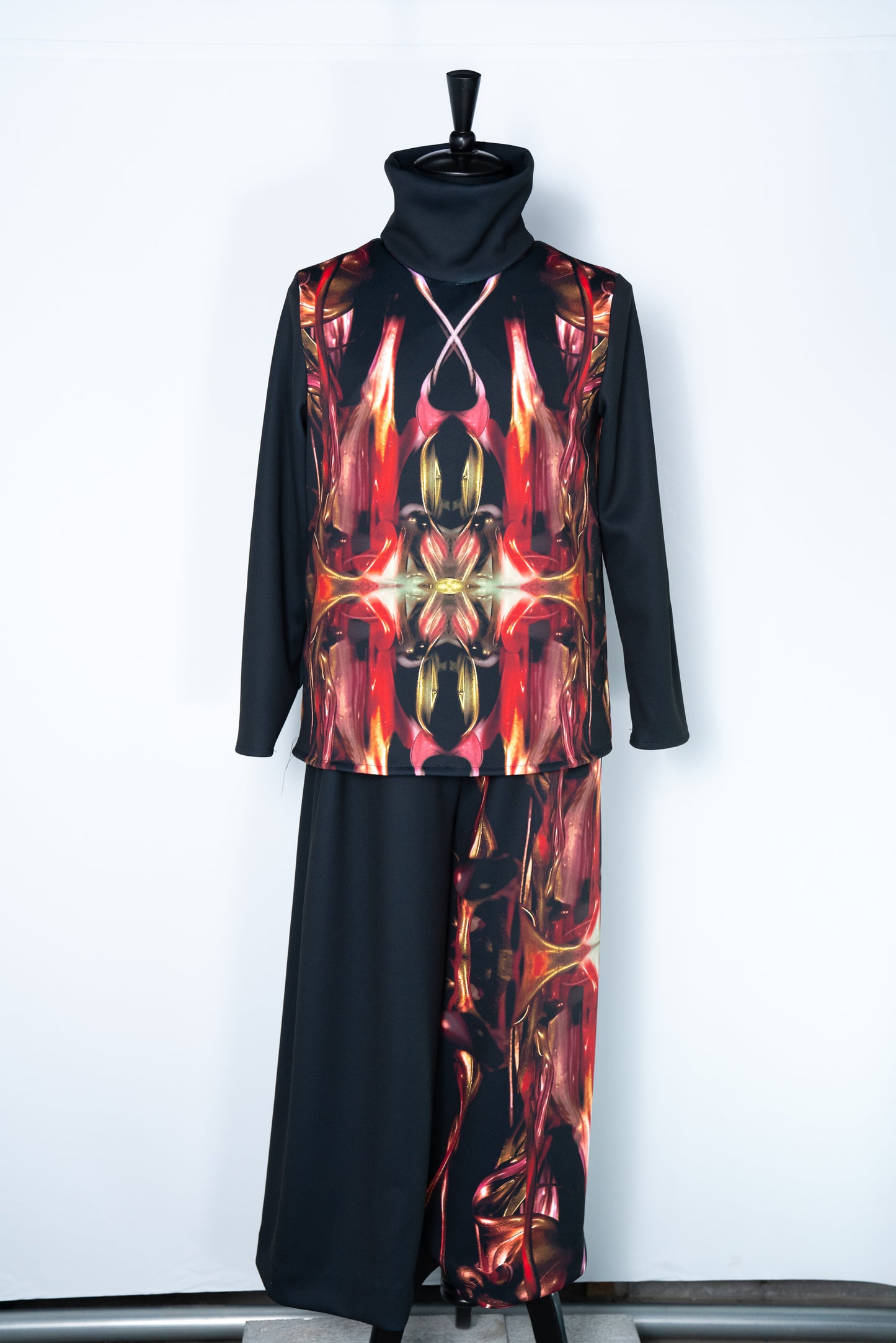 LED Turtleneck and Wide Pants Set