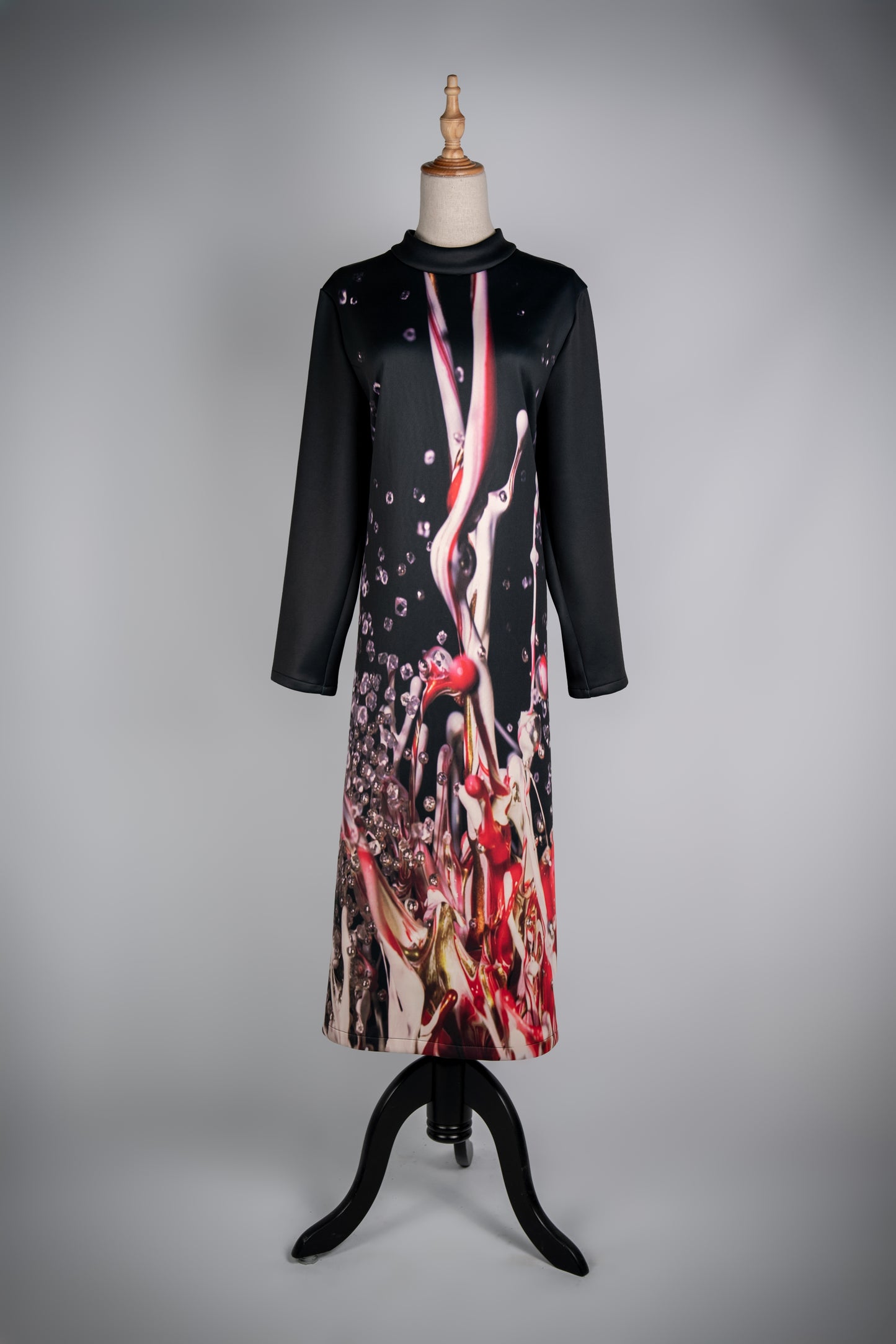 High Neck Long Dress