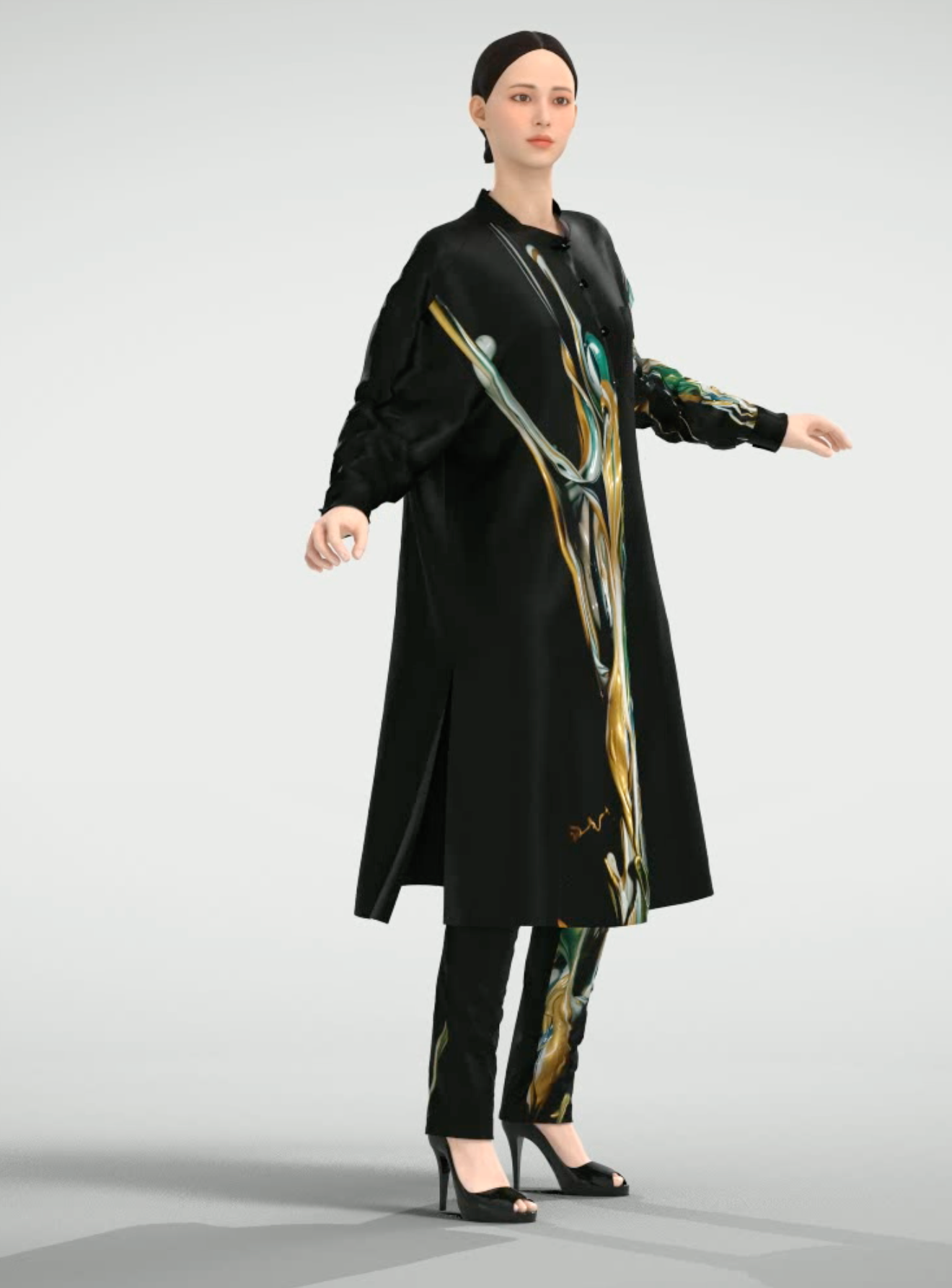 Fresh Greenery Slim Pants【limited edition collection】【Unisex】 (コピー) (コピー)