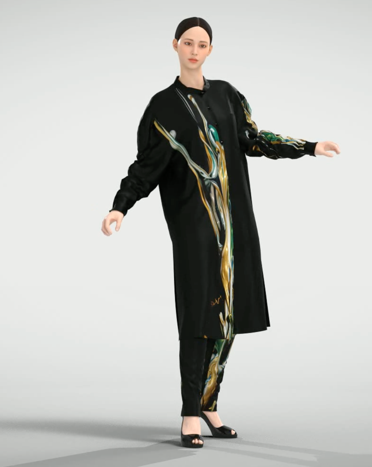 Fresh Greenery Slim Pants【limited edition collection】【Unisex】 (コピー) (コピー)