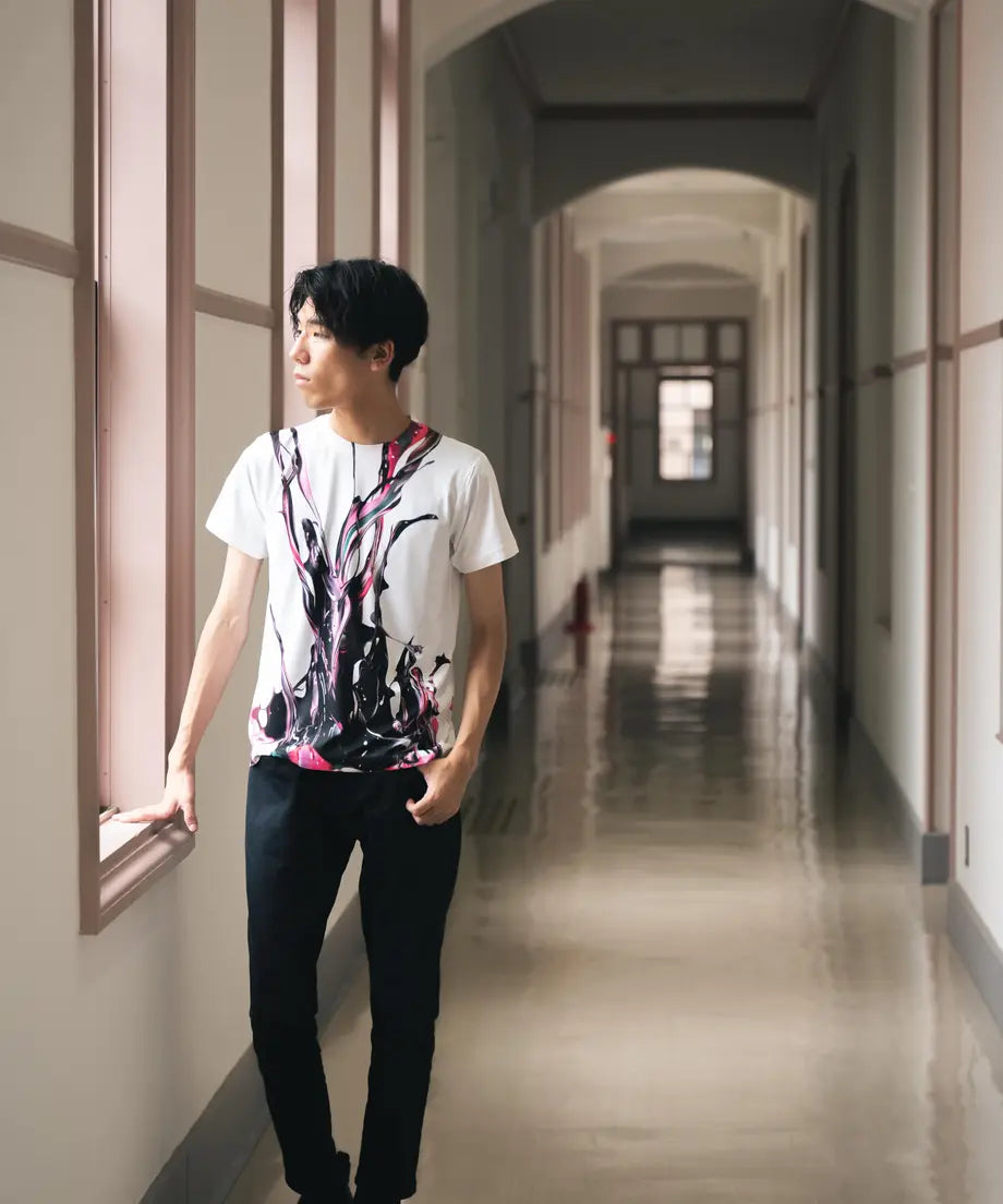 Sound of Ikebana Art Shirt W-21 (SPR-13)