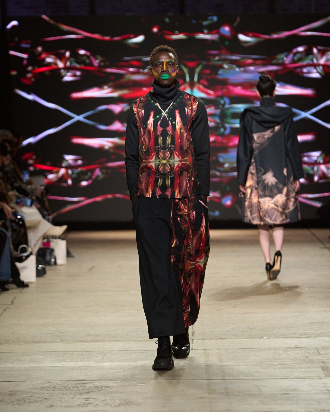 LED Turtleneck and Wide Pants Set
