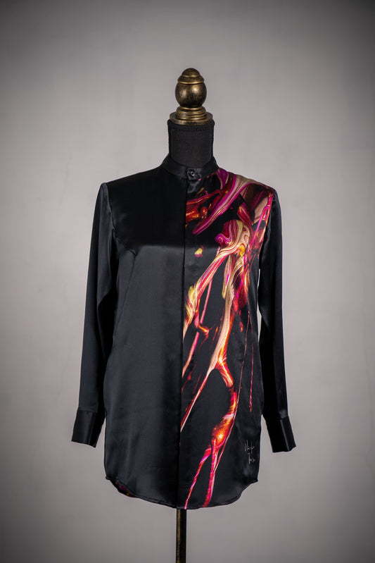 Sound of Ikebana Silk dress Shirt 1